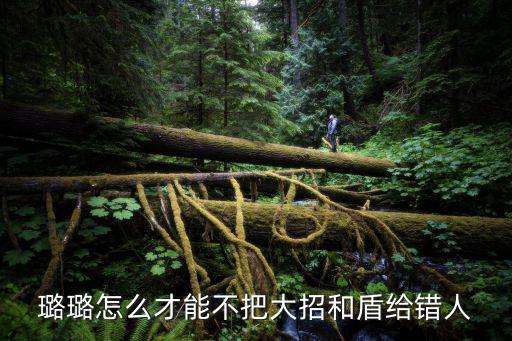 璐璐怎么才能不把大招和盾给错人