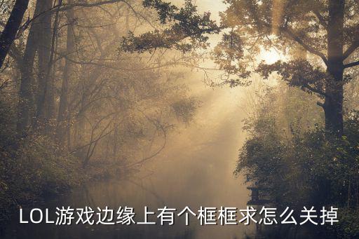 lol手游队友托管窗口怎么关闭，LOL游戏边缘上有个框框求怎么关掉