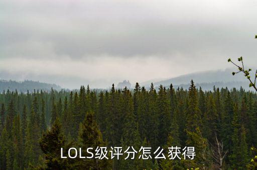 LOLS级评分怎么获得