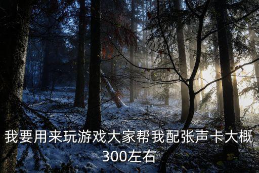 我要用来玩游戏大家帮我配张声卡大概300左右