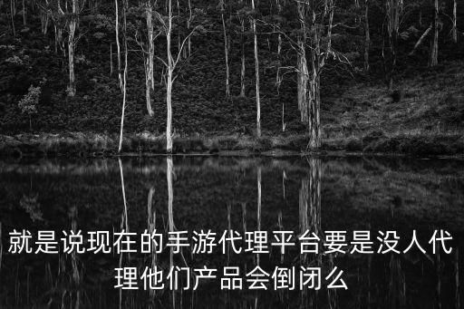 就是说现在的手游代理平台要是没人代理他们产品会倒闭么