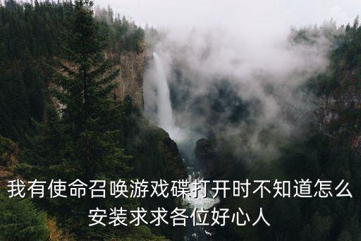 我有使命召唤游戏碟打开时不知道怎么安装求求各位好心人