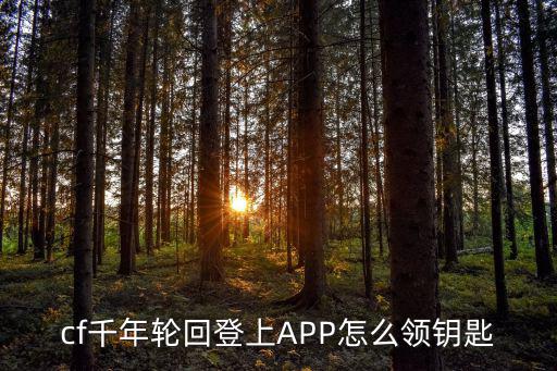 cf千年轮回登上APP怎么领钥匙