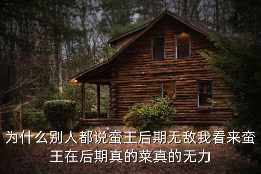 为什么别人都说蛮王后期无敌我看来蛮王在后期真的菜真的无力