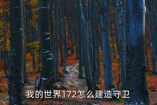 我的世界172怎么建造守卫