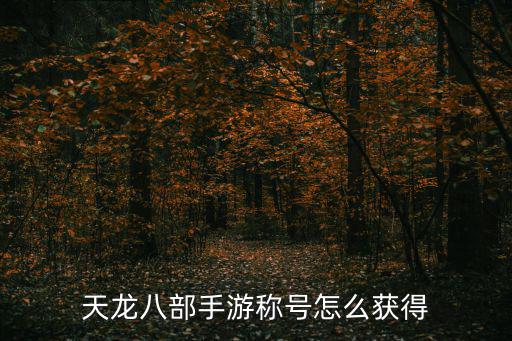 天龙八部手游称号怎么获得