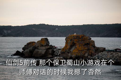 仙剑5前传 那个保卫蜀山小游戏在个师傅对话的时候我摁了否然