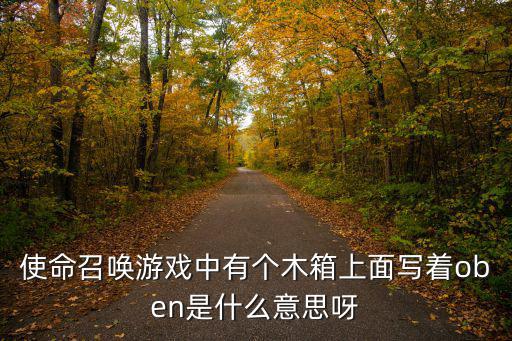 使命召唤游戏中有个木箱上面写着oben是什么意思呀