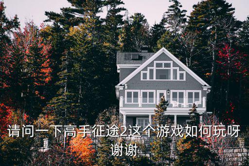请问一下高手征途2这个游戏如何玩呀谢谢