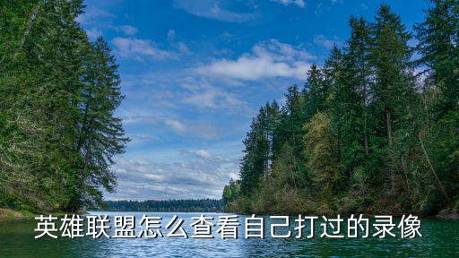 英雄联盟怎么查看自己打过的录像