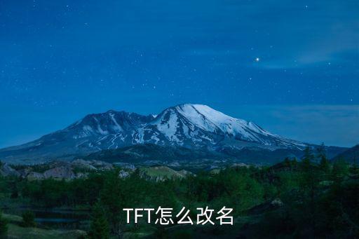 TFT怎么改名