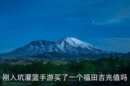 刚入坑灌篮手游买了一个福田吉兆值吗