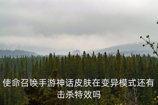 使命召唤手游怎么领拳头，使命召唤手游神话皮肤在变异模式还有击杀特效吗
