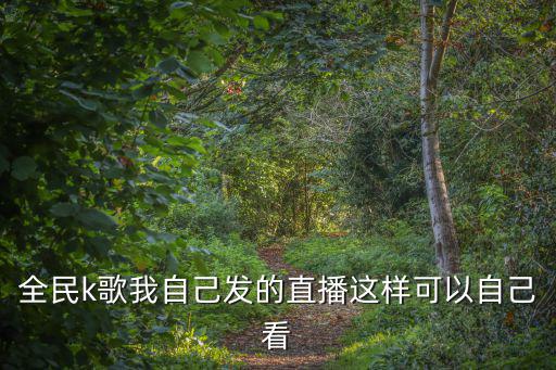 全民k歌我自己发的直播这样可以自己看