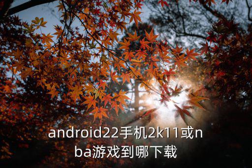 android22手机2k11或nba游戏到哪下载