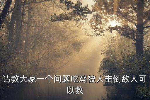 请教大家一个问题吃鸡被人击倒敌人可以救