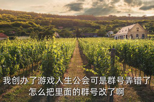 英雄联盟手游公会怎么换群，我创办了游戏人生公会可是群号弄错了怎么把里面的群号改了啊
