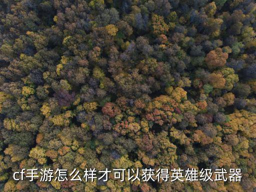 cf手游怎么样才可以获得英雄级武器