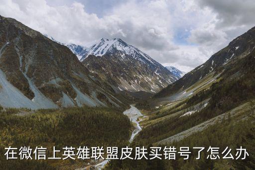 在微信上英雄联盟皮肤买错号了怎么办