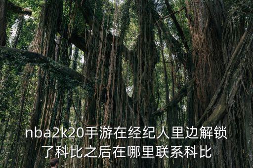 nba2k20手游在经纪人里边解锁了科比之后在哪里联系科比