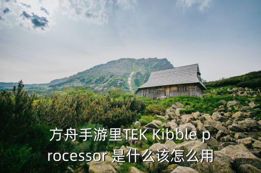 方舟手游地牢里的宠物怎么驯服，方舟手游里TEK Kibble processor 是什么该怎么用