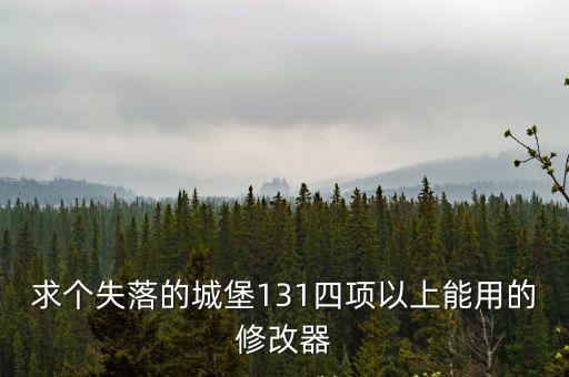 失落城堡手游修改器怎么开，城堡破坏者的修改器打不开怎么弄