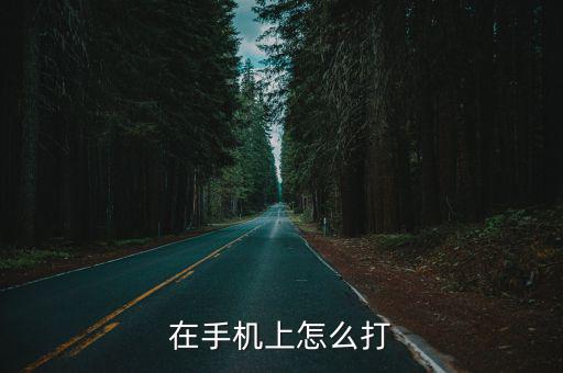 在手机上怎么打