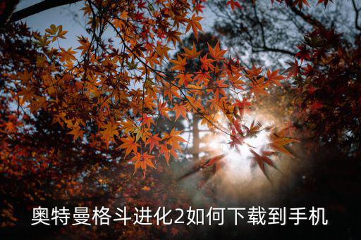 奥特曼格斗进化2如何下载到手机