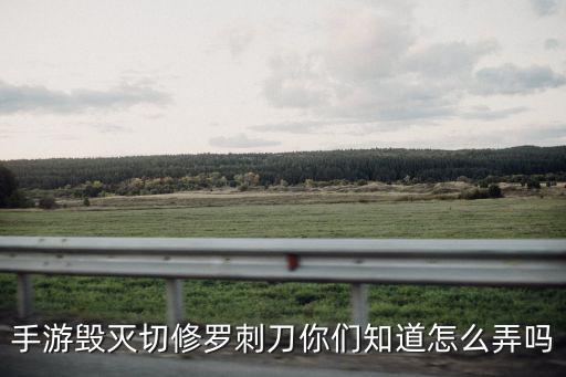 手游毁灭切修罗刺刀你们知道怎么弄吗