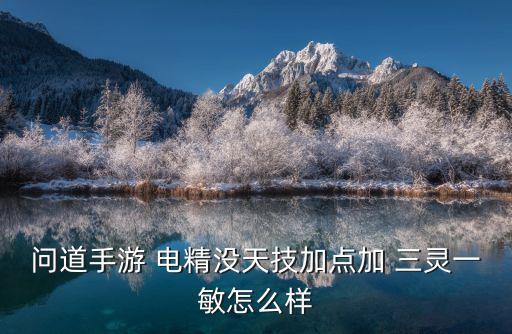 问道手游 电精没天技加点加 三灵一敏怎么样