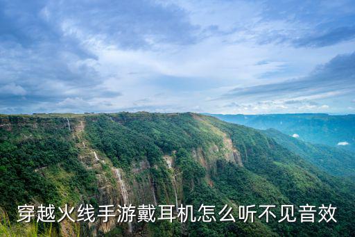 穿越火线手游戴耳机怎么听不见音效