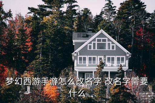 梦幻西游手游怎么改名字 改名字需要什么