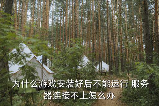 为什么游戏安装好后不能运行 服务器连接不上怎么办