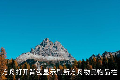 方舟打开背包显示刷新方舟物品物品栏