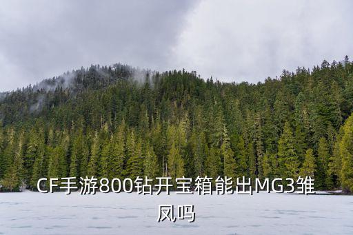 CF手游800钻开宝箱能出MG3雏凤吗