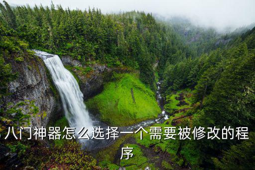 八门神器怎么选择一个需要被修改的程序