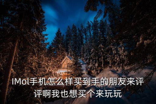IMol手机怎么样买到手的朋友来评评啊我也想买个来玩玩