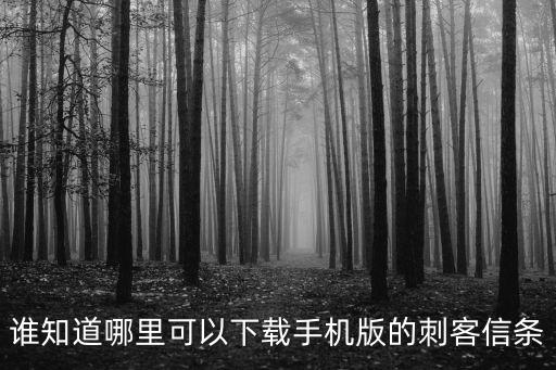 谁知道哪里可以下载手机版的刺客信条