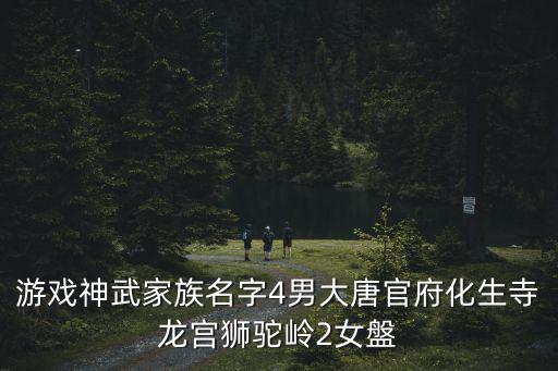 游戏神武家族名字4男大唐官府化生寺龙宫狮驼岭2女盤