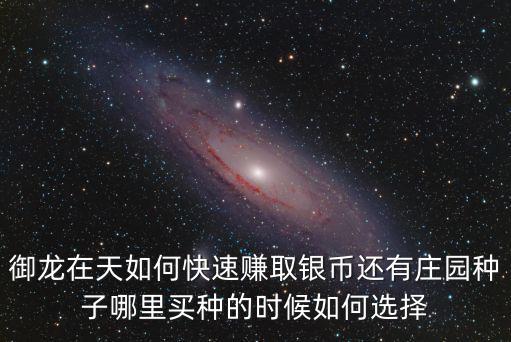 御龙在天如何快速赚取银币还有庄园种子哪里买种的时候如何选择