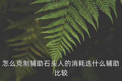怎么克制辅助石头人的消耗选什么辅助比较