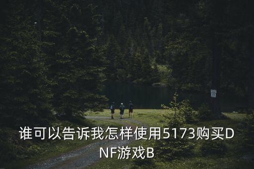 谁可以告诉我怎样使用5173购买DNF游戏B