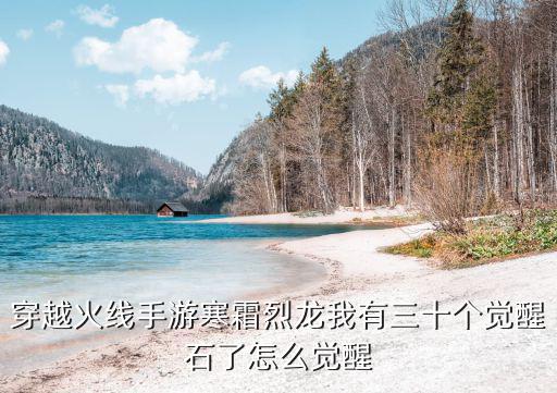 穿越火线手游寒霜烈龙我有三十个觉醒石了怎么觉醒