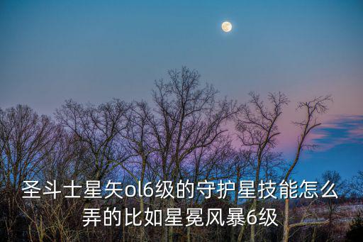圣斗士手游守护星怎么获得，圣斗士星矢守护星技能格从哪里点出来