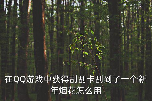 在QQ游戏中获得刮刮卡刮到了一个新年烟花怎么用