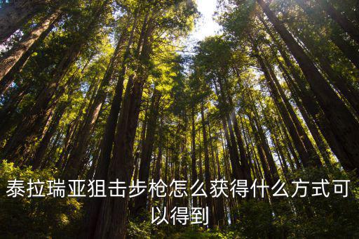 泰拉瑞亚狙击步枪怎么获得什么方式可以得到
