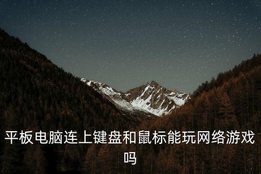 平板电脑连上键盘和鼠标能玩网络游戏吗
