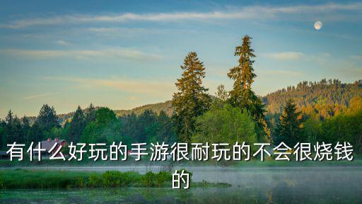 有什么好玩的手游很耐玩的不会很烧钱的