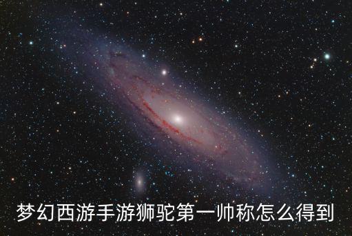 梦幻西游手游狮驼第一帅称怎么得到