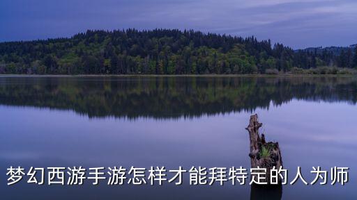 梦幻西游手游怎样才能拜特定的人为师